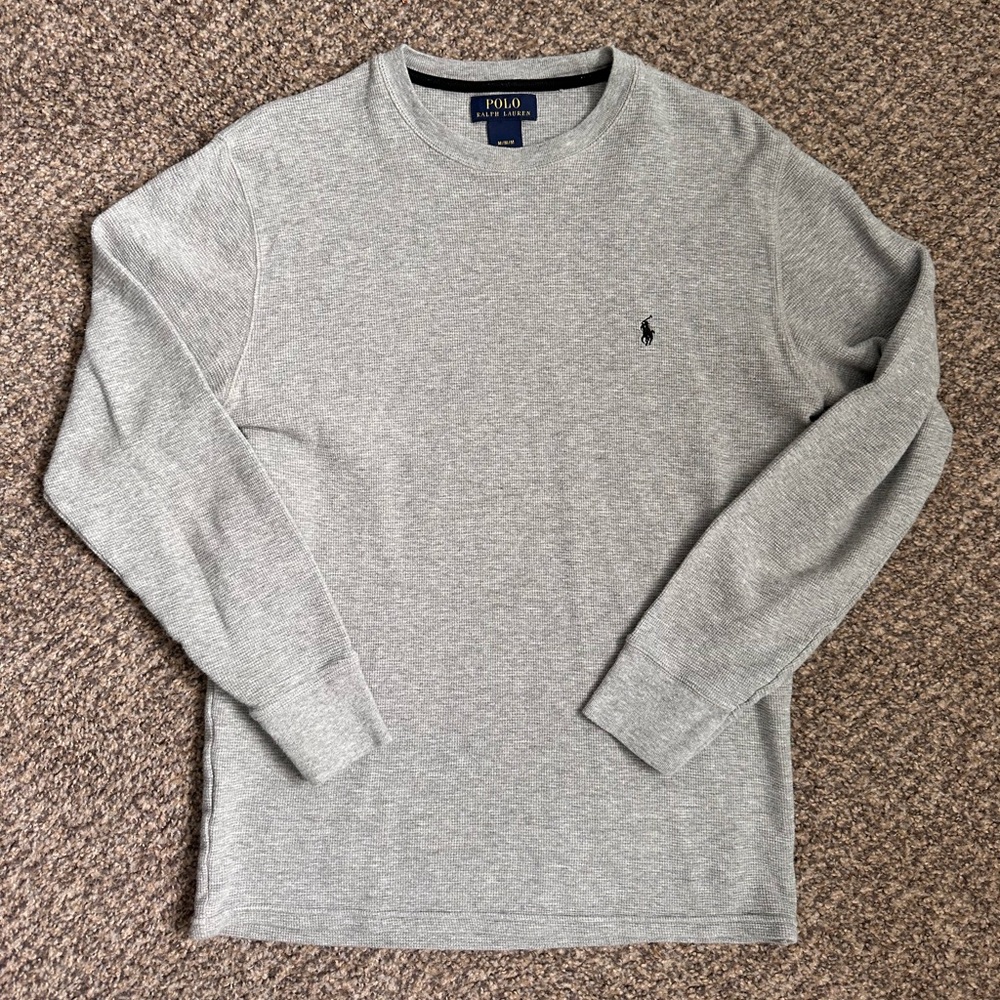 Polo Ralph Lauren 100% cotton long sleeve waffle shirt medium